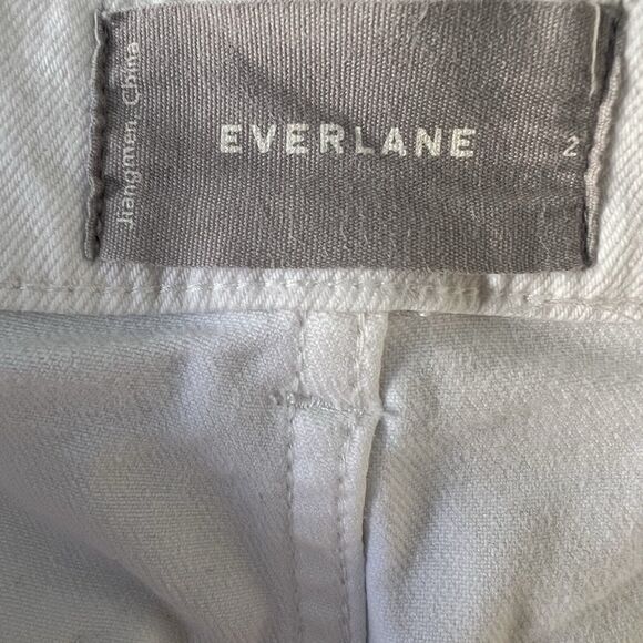 Everlane Cropped Straight Pants Bone White Size 2 New Womens Denim Preppy Office - Picture 5 of 7